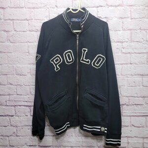 Polo Ralph Lauren Varsity Sweatshirt Size XL Full Zip Letterman 67 Spellout